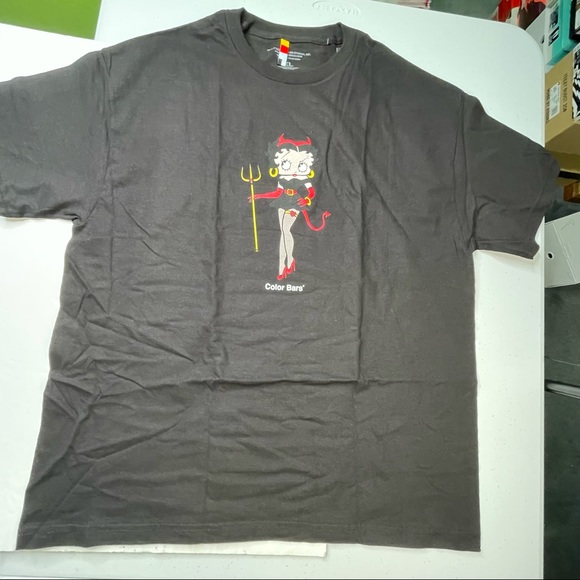 Betty Boop Other - Betty Boop Devil Color Bars Mens Black XL Size Graphic T-Shirt